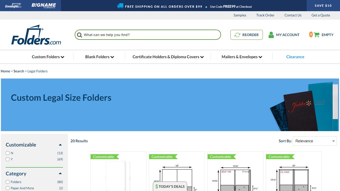 Custom Legal Size Folders | Folders.com